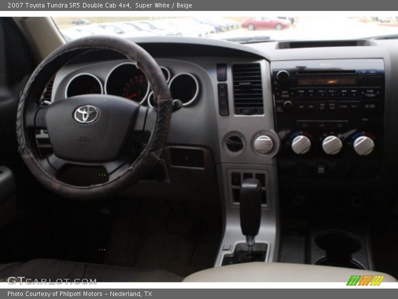 Super White / Beige 2007 Toyota Tundra SR5 Double Cab 4x4