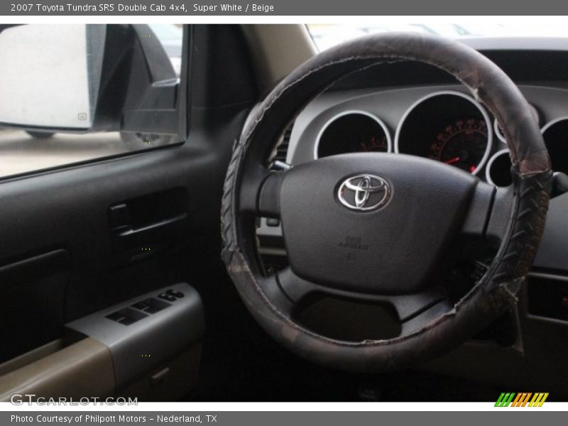 Super White / Beige 2007 Toyota Tundra SR5 Double Cab 4x4
