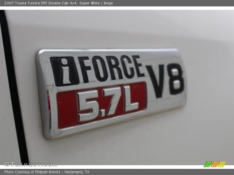 Super White / Beige 2007 Toyota Tundra SR5 Double Cab 4x4