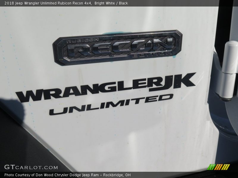 Bright White / Black 2018 Jeep Wrangler Unlimited Rubicon Recon 4x4