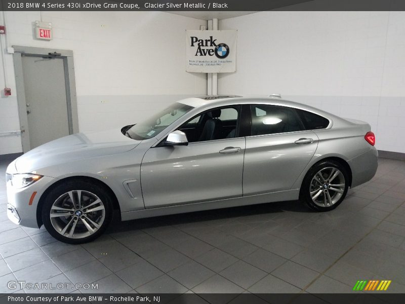 Glacier Silver Metallic / Black 2018 BMW 4 Series 430i xDrive Gran Coupe