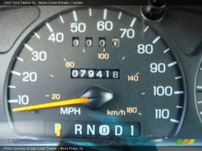 Alpine Green Metallic / Saddle 1997 Ford Taurus GL