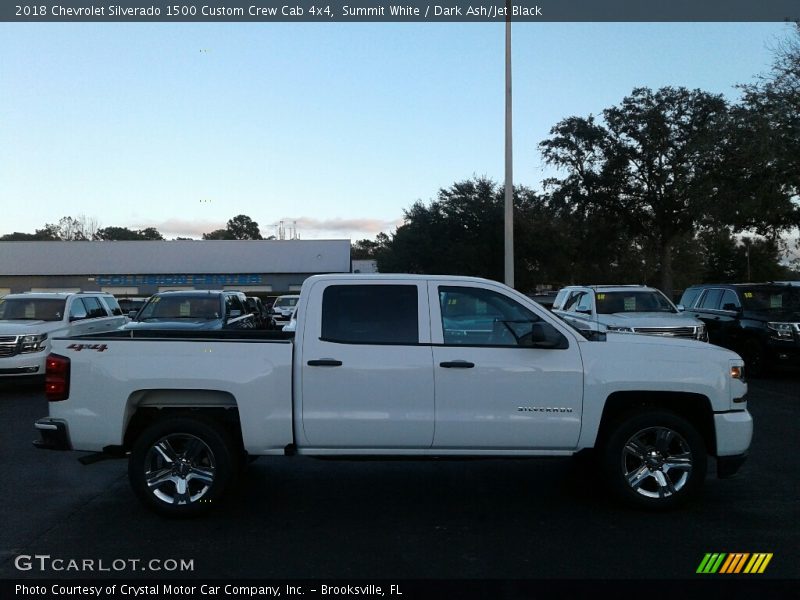 Summit White / Dark Ash/Jet Black 2018 Chevrolet Silverado 1500 Custom Crew Cab 4x4