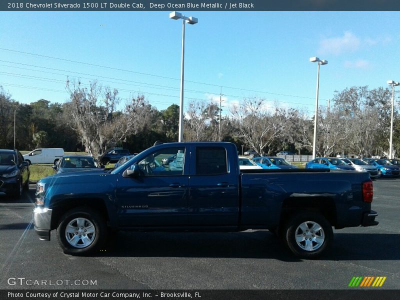 Deep Ocean Blue Metallic / Jet Black 2018 Chevrolet Silverado 1500 LT Double Cab