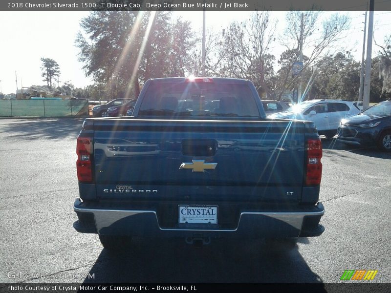 Deep Ocean Blue Metallic / Jet Black 2018 Chevrolet Silverado 1500 LT Double Cab