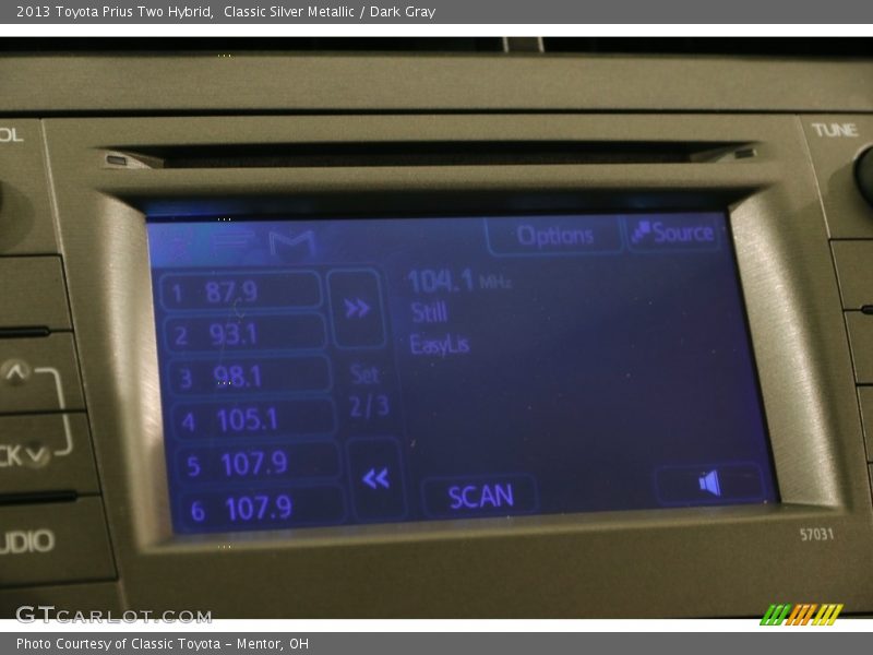 Classic Silver Metallic / Dark Gray 2013 Toyota Prius Two Hybrid