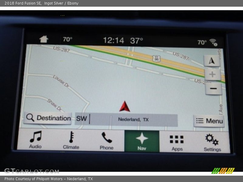 Navigation of 2018 Fusion SE
