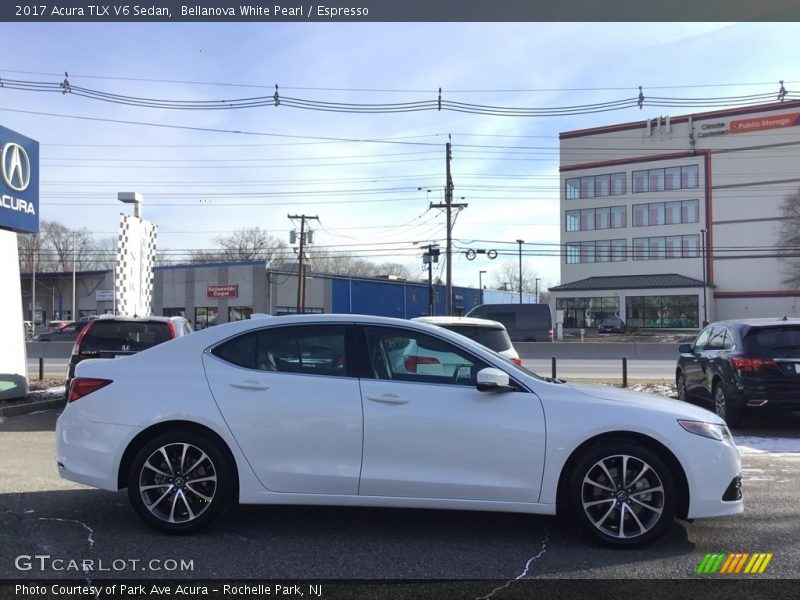 Bellanova White Pearl / Espresso 2017 Acura TLX V6 Sedan