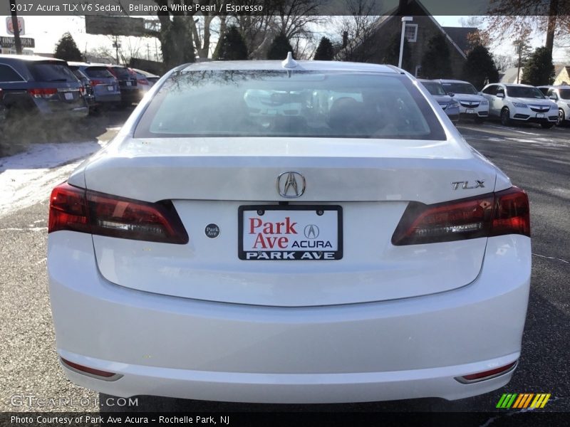 Bellanova White Pearl / Espresso 2017 Acura TLX V6 Sedan