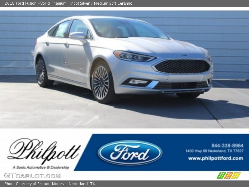Ingot Silver / Medium Soft Ceramic 2018 Ford Fusion Hybrid Titanium
