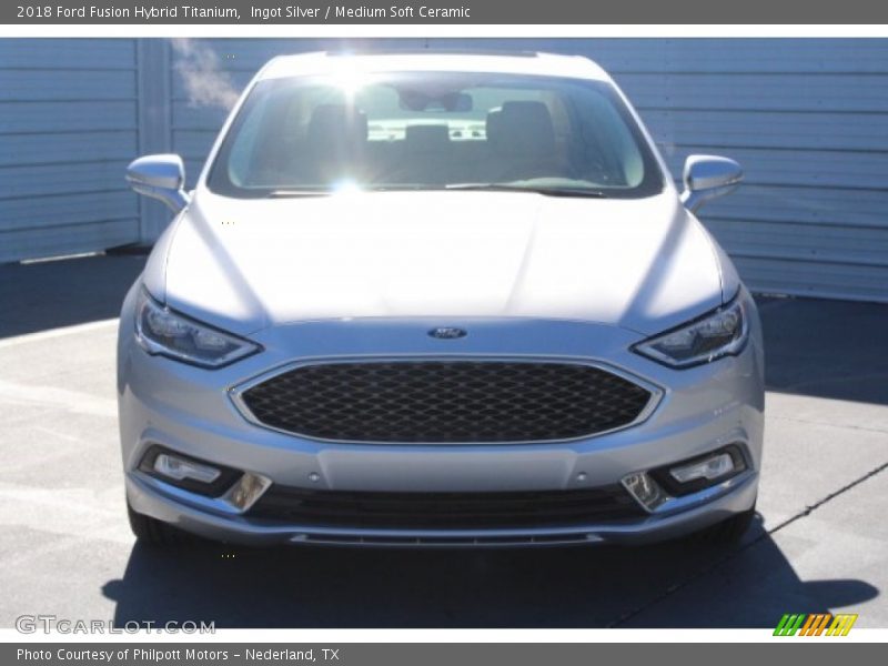 Ingot Silver / Medium Soft Ceramic 2018 Ford Fusion Hybrid Titanium