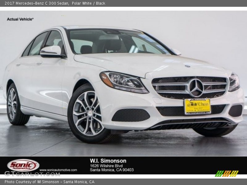 Polar White / Black 2017 Mercedes-Benz C 300 Sedan
