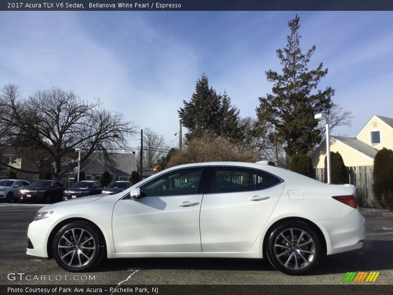 Bellanova White Pearl / Espresso 2017 Acura TLX V6 Sedan