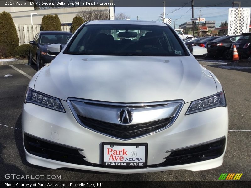 Bellanova White Pearl / Espresso 2017 Acura TLX V6 Sedan