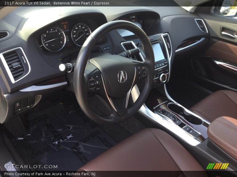 Bellanova White Pearl / Espresso 2017 Acura TLX V6 Sedan