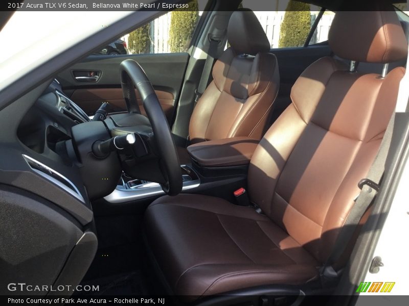 Bellanova White Pearl / Espresso 2017 Acura TLX V6 Sedan