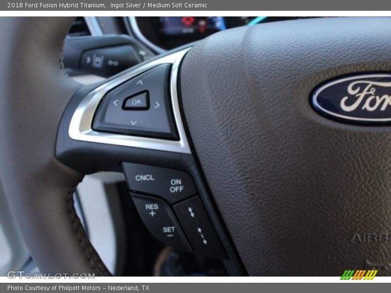 Ingot Silver / Medium Soft Ceramic 2018 Ford Fusion Hybrid Titanium