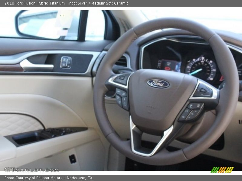 Ingot Silver / Medium Soft Ceramic 2018 Ford Fusion Hybrid Titanium
