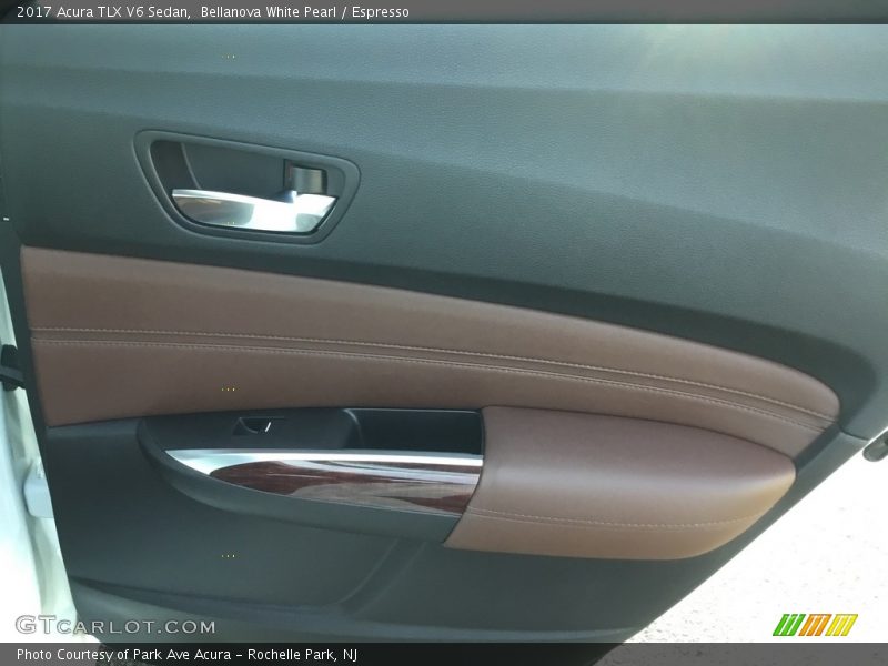 Bellanova White Pearl / Espresso 2017 Acura TLX V6 Sedan
