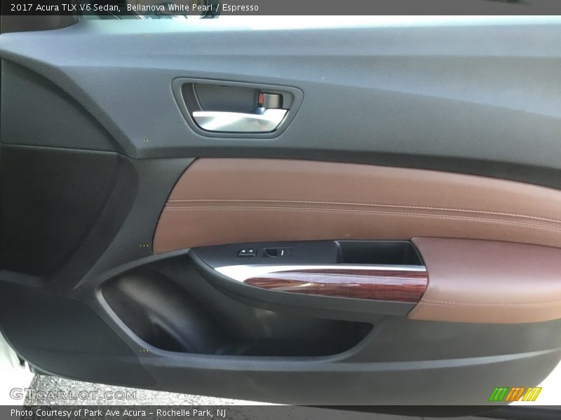 Bellanova White Pearl / Espresso 2017 Acura TLX V6 Sedan