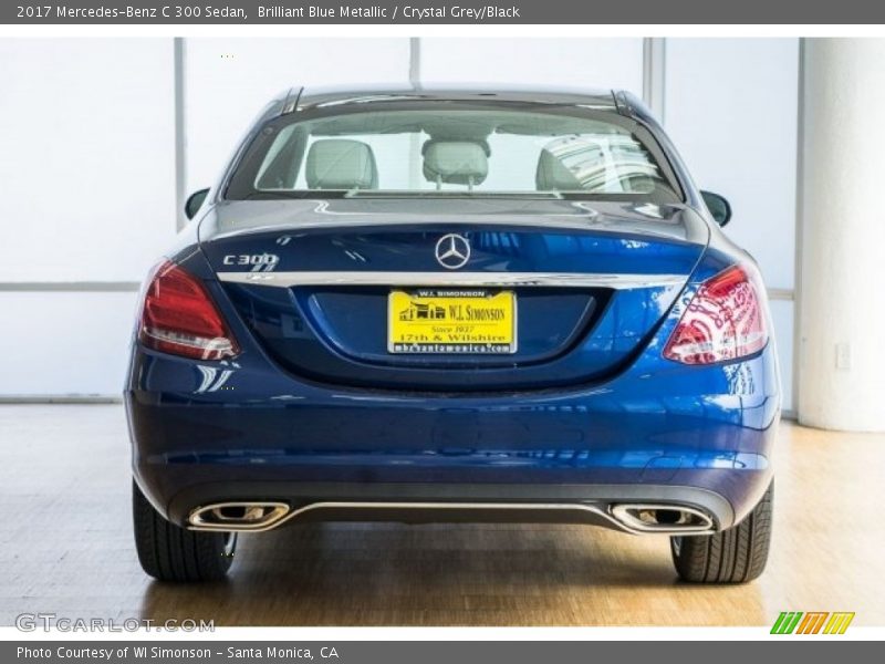 Brilliant Blue Metallic / Crystal Grey/Black 2017 Mercedes-Benz C 300 Sedan