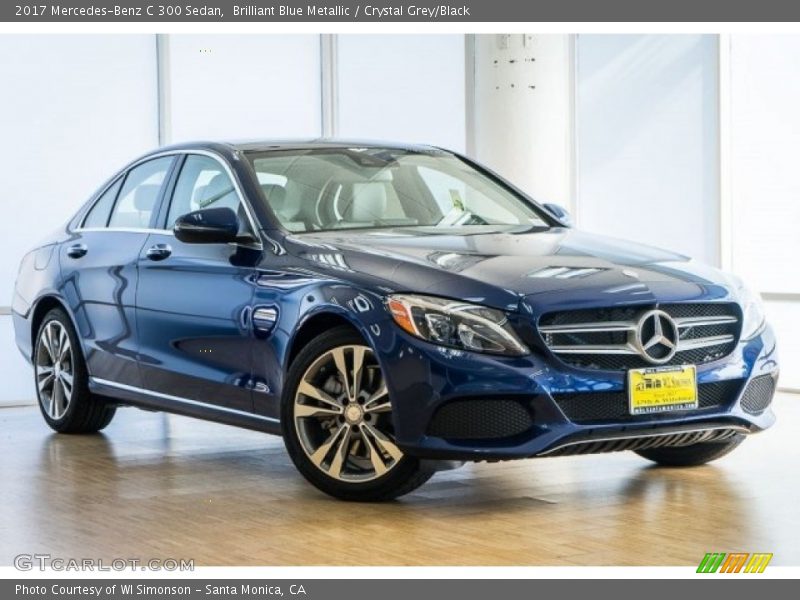 Brilliant Blue Metallic / Crystal Grey/Black 2017 Mercedes-Benz C 300 Sedan