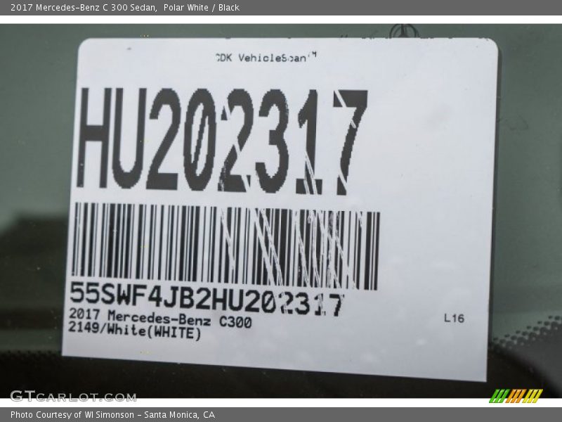 Polar White / Black 2017 Mercedes-Benz C 300 Sedan