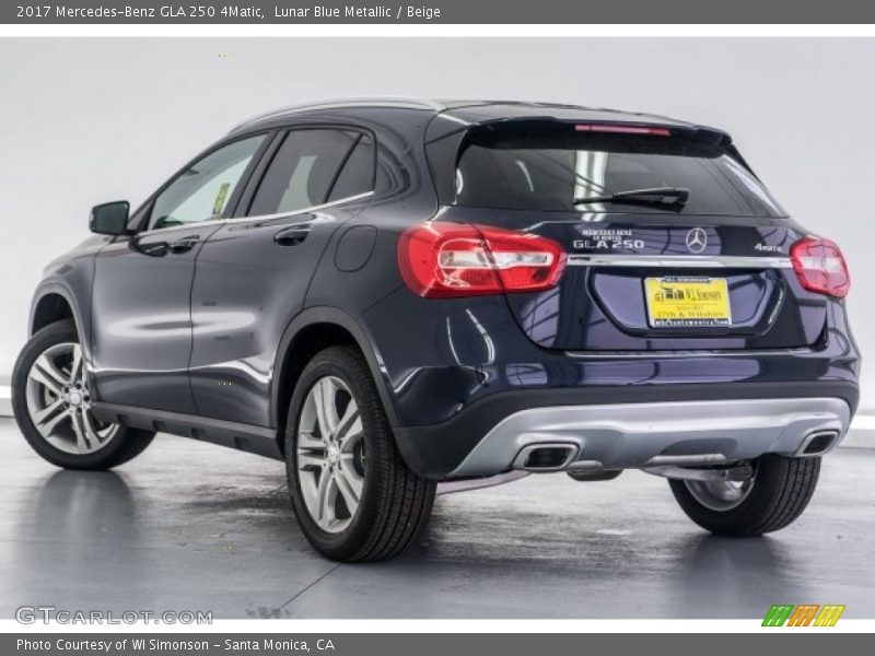 Lunar Blue Metallic / Beige 2017 Mercedes-Benz GLA 250 4Matic