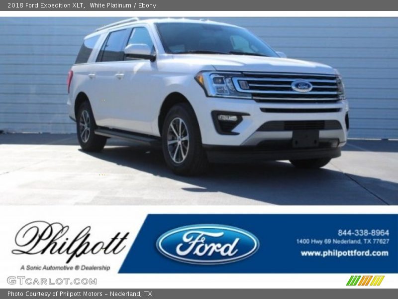 White Platinum / Ebony 2018 Ford Expedition XLT