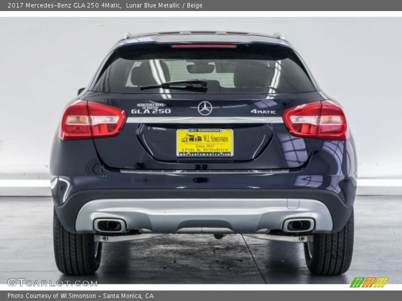Lunar Blue Metallic / Beige 2017 Mercedes-Benz GLA 250 4Matic