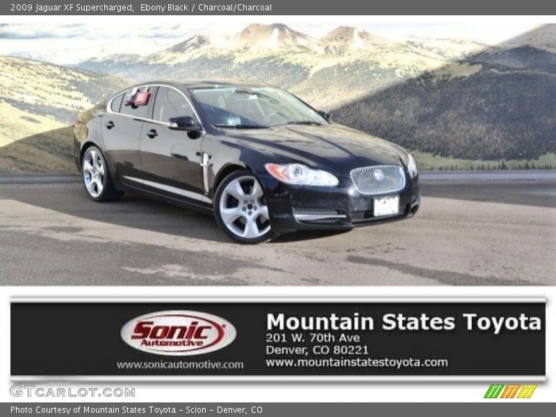Ebony Black / Charcoal/Charcoal 2009 Jaguar XF Supercharged