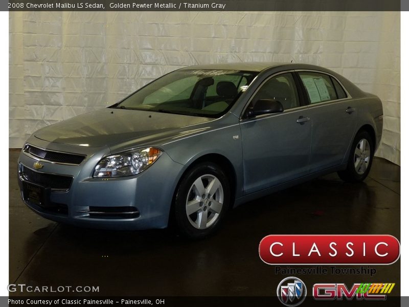 Golden Pewter Metallic / Titanium Gray 2008 Chevrolet Malibu LS Sedan