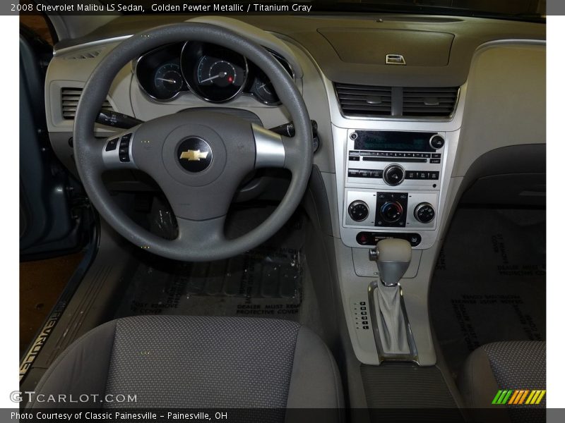 Golden Pewter Metallic / Titanium Gray 2008 Chevrolet Malibu LS Sedan