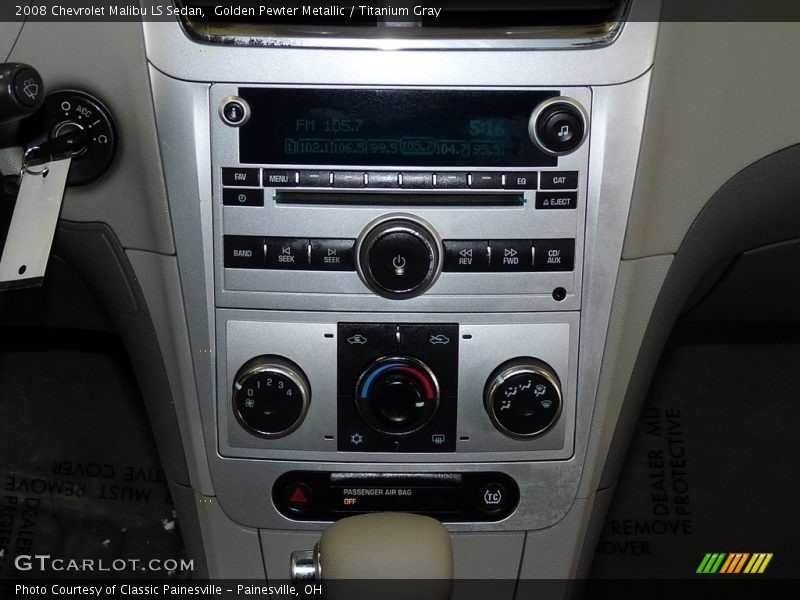 Golden Pewter Metallic / Titanium Gray 2008 Chevrolet Malibu LS Sedan