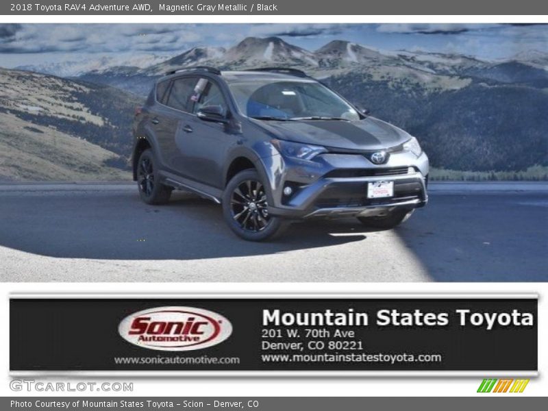 Magnetic Gray Metallic / Black 2018 Toyota RAV4 Adventure AWD