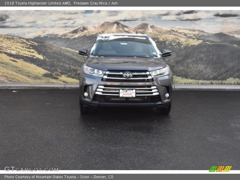 Predawn Gray Mica / Ash 2018 Toyota Highlander Limited AWD