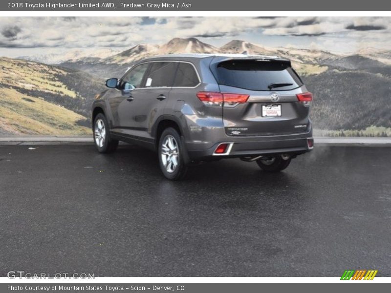 Predawn Gray Mica / Ash 2018 Toyota Highlander Limited AWD