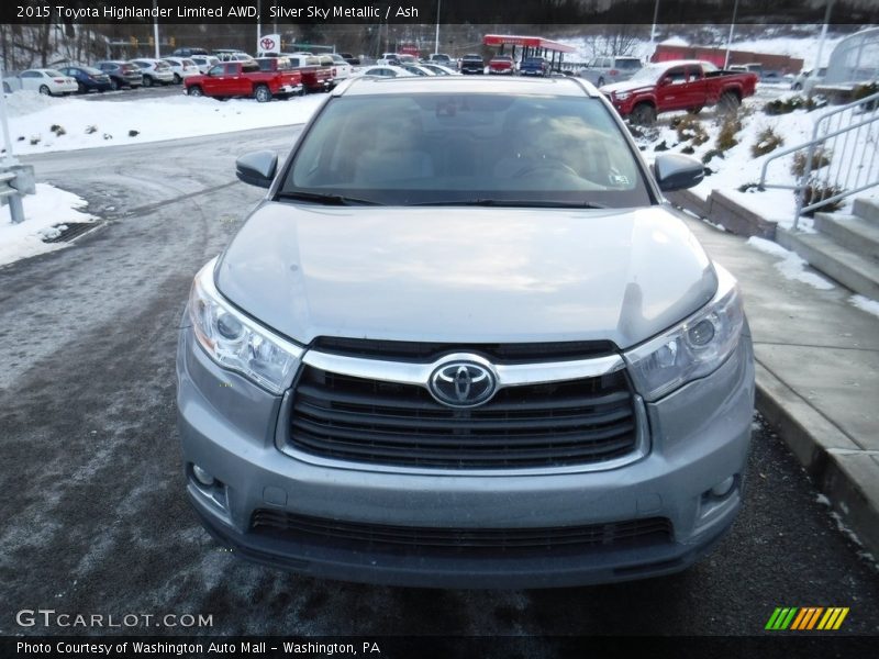 Silver Sky Metallic / Ash 2015 Toyota Highlander Limited AWD