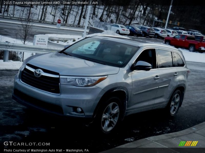 Silver Sky Metallic / Ash 2015 Toyota Highlander Limited AWD