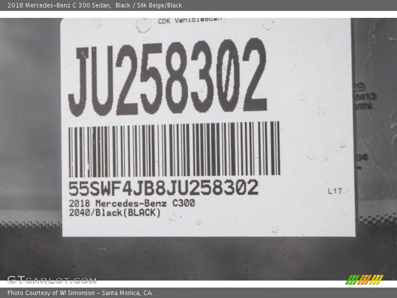 Black / Silk Beige/Black 2018 Mercedes-Benz C 300 Sedan
