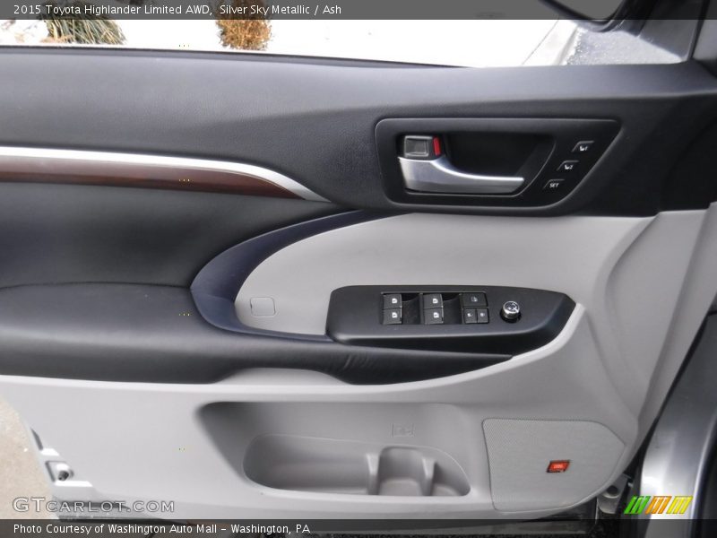 Silver Sky Metallic / Ash 2015 Toyota Highlander Limited AWD