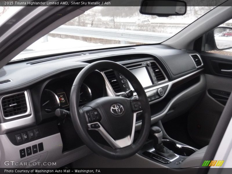 Silver Sky Metallic / Ash 2015 Toyota Highlander Limited AWD
