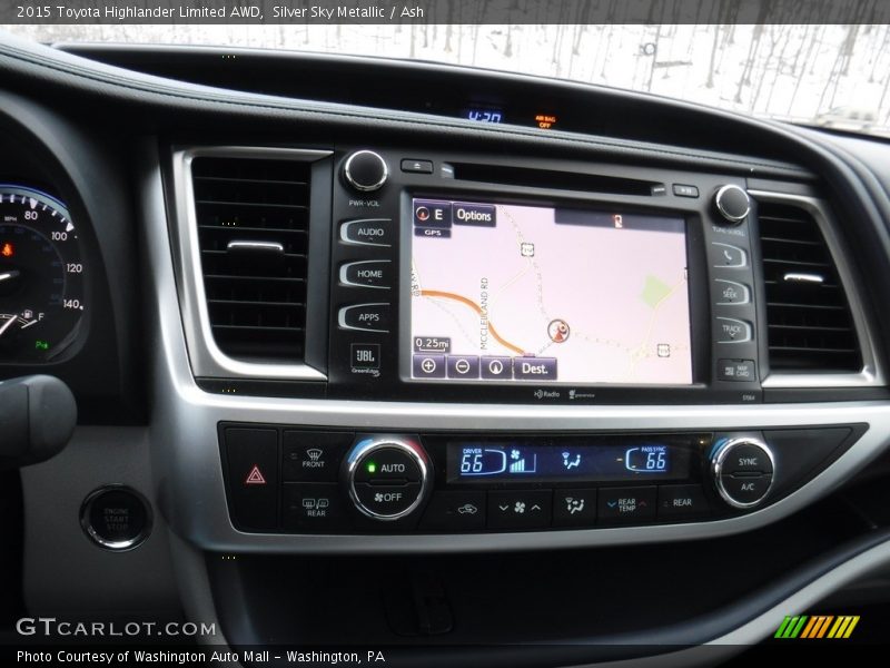 Silver Sky Metallic / Ash 2015 Toyota Highlander Limited AWD