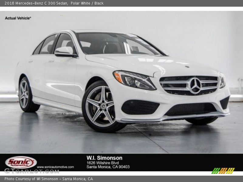 Polar White / Black 2018 Mercedes-Benz C 300 Sedan
