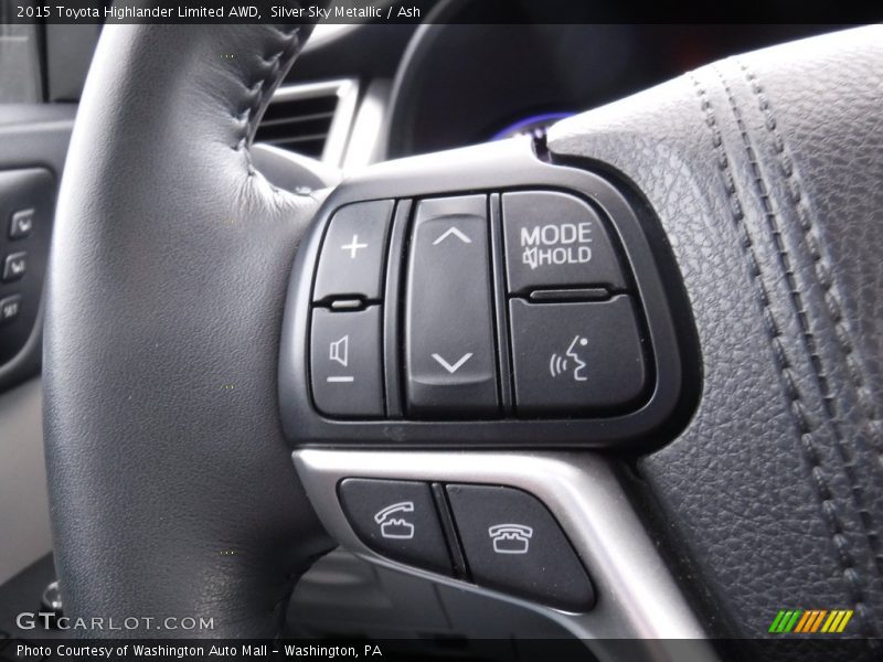 Silver Sky Metallic / Ash 2015 Toyota Highlander Limited AWD