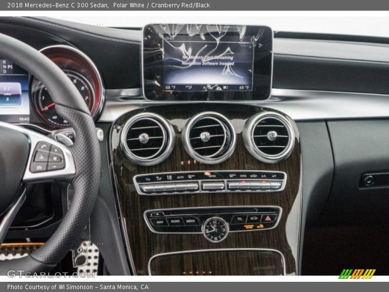 Polar White / Cranberry Red/Black 2018 Mercedes-Benz C 300 Sedan