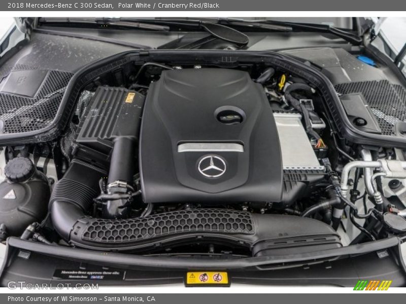 Polar White / Cranberry Red/Black 2018 Mercedes-Benz C 300 Sedan