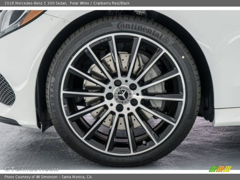 Polar White / Cranberry Red/Black 2018 Mercedes-Benz C 300 Sedan