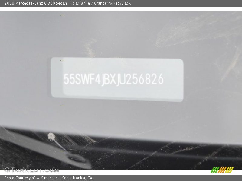 Polar White / Cranberry Red/Black 2018 Mercedes-Benz C 300 Sedan