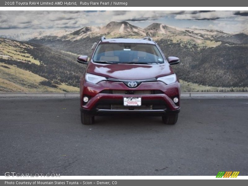 Ruby Flare Pearl / Nutmeg 2018 Toyota RAV4 Limited AWD Hybrid